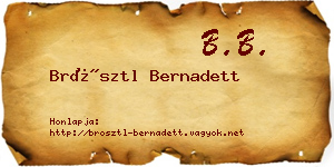 Brösztl Bernadett névjegykártya