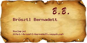 Brösztl Bernadett névjegykártya